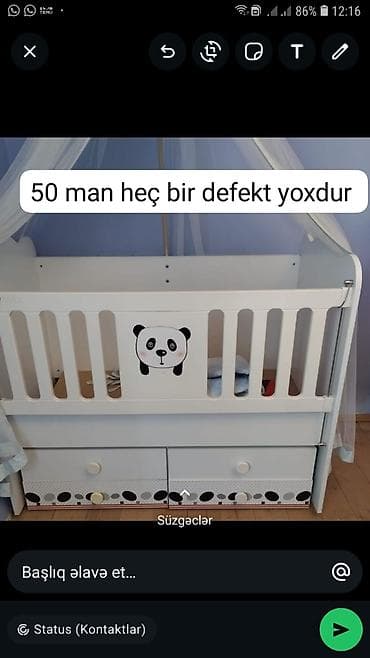 Uşaq beşiyi heç bir prablemi yoxdur.matrasız və döşəksizdir.30 azn lalafo.az -da Uşaq beşiyi heç bir prablemi yoxdur.matrasız və döşəksizdir.30 azn