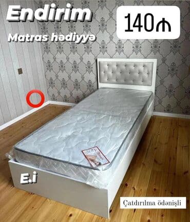 tək taxt: Yeni, Təknəfərlik çarpayı, Matras ilə — 2