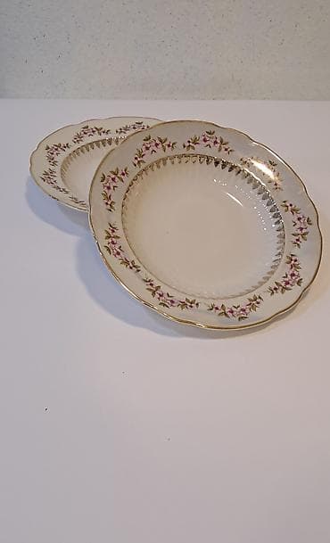 Mətbəx aksesuarları: Boşqablar, 2 ədədli dəst, Farfor, SSRİ — 1