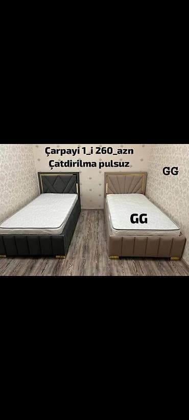 Sifarişlə restoran mebeli: Yeni ve Sifarişle Çarpayi 260 azn Matras hediyye 🎁 Ölçü 2/90 Rəng — 1