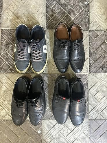 Ayaqqabılar: Kişi ayaqqabıları dəsti - 4 cüt klassik və gündəlik modellər - Rəng — 1