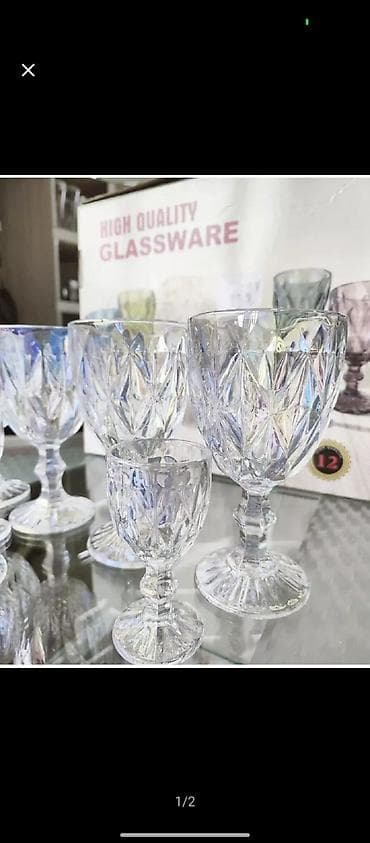 Qədəhlər, Şüşə, 12 ədədli dəst