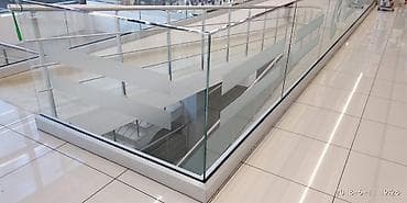 стеклянная мебель на заказ: Şüşə məhəccər/bariyer sistemi - Material: qalın temperli şüşə — 1