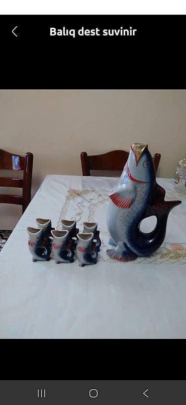 bal: Balıq dəst suvenir - Material: keramika/porşelen - Dəst tərkibi: 1 — 1