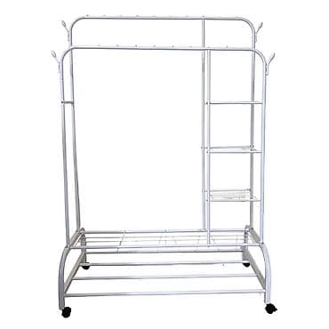 İki səviyyəli mobil paltar asılqanı və çoxfunksiyalı rəf sistemi - — 5