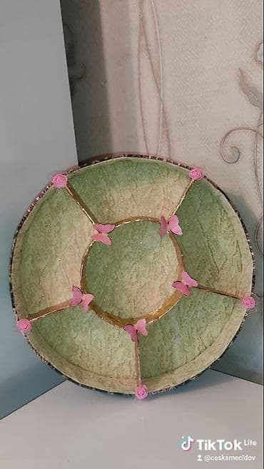 dis tortu: Tort və şiriniyyat qabı, rəng - Yaşıl — 1