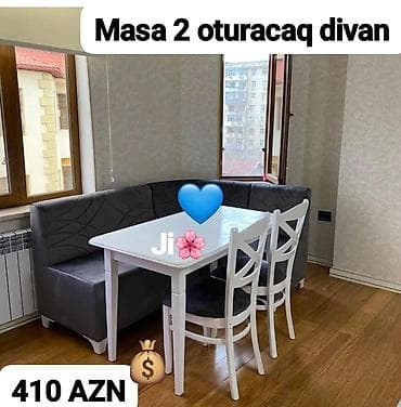 Künc divan və masa desti