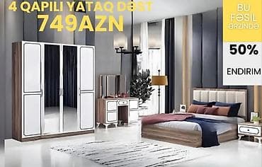 İkinəfərlik çarpayı, Dolab, Termo, 2 tumba, Azərbaycan, Yeni