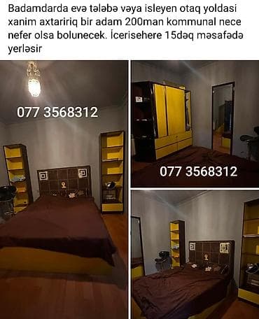 Tələbə qızlar Badamdarda yerləşən mənzilə xanım otaq yoldaşı — 4