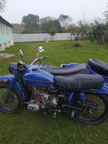 sud ceni: Yan qoşqulu mavi motosiklet - Korpus: klassik retro dizayn, mavi — 2
