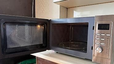 Duxovkalar: Mikrodalğalı soba Kenwood, Ayrıca dayanan, Mikrodalğalar ilə, rəng - Boz, İşlənmiş — 1