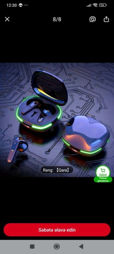 iphone nausnik qiymetleri: Simsiz (Bluetooth) Qulaqcıqlar, rəng - Qara — 3