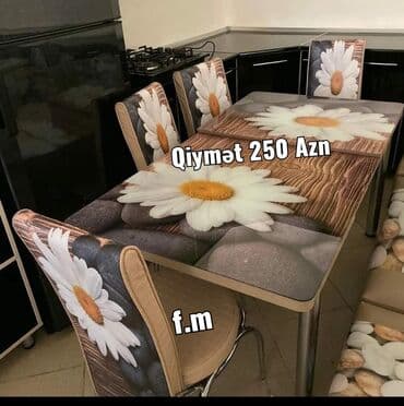 mətbəxt stol: Mətbəx üçün, Yeni, Açılan, 4 stul — 6