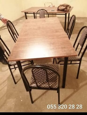 stolustu: 4 nəfərik 6 nəfərik 8 nəfərik stolar və otracaqlar bir başa sexdən sex — 8