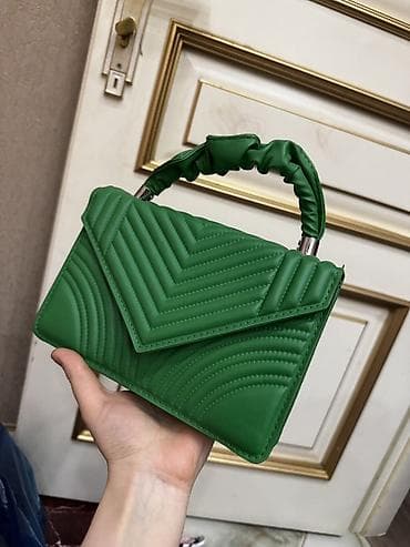 Другая женская одежда: Qadın çantaları – müxtəlif modellər və dizaynlar - Yaşıl zəncirli — 7