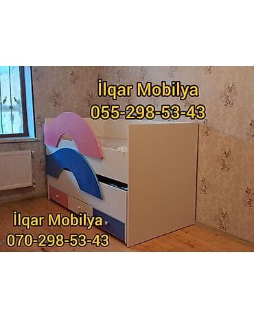 ucuz krafat: Oğlan və qız üçün, Yeni, Çarpayı, Matrassız, Siyirməsiz, Laminat — 8