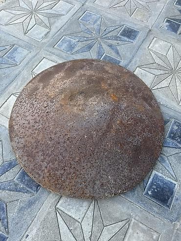 manqal sac: Metall qazan/qovurma sacı - Material: qalın poladdan hazırlanmış — 1