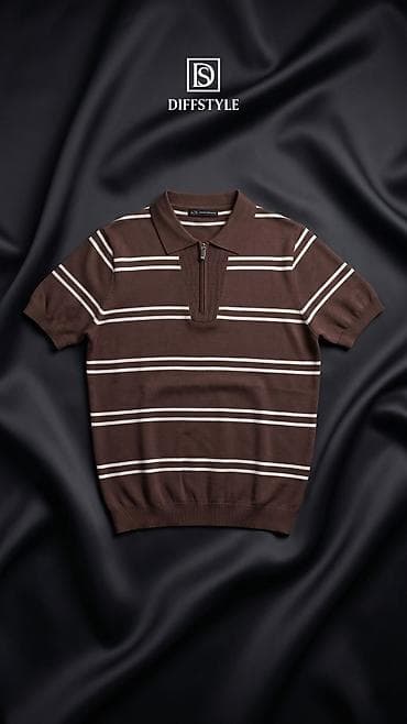 köynekler: DIFFSTYLE kişi polo sviteri - Model: qısaqol, polo yaxalı - Dizayn — 3