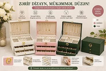 mexmer parca: Zərif dizaynlı zərgərlik qutusu – kolleksiyanız üçün ideal seçim! - 3 — 1