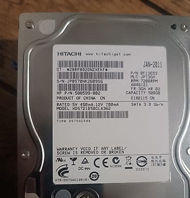 hard disk notebook: Hitachi 3.5" daxili sərt disk (100 Faiz) - Model: Hitachi Deskstar — 1