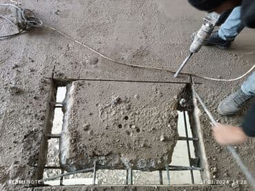 qabyuyan təmiri: #Betonkesme #betondeşmə Beton kubik kərpic - dən kəsim deşim — 4