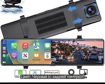 apple macbook: 4K WIFI VIDEOREQISTRATOR. Avtomobil üçün ağıllı arxa‑görüş güzgüsü — 2
