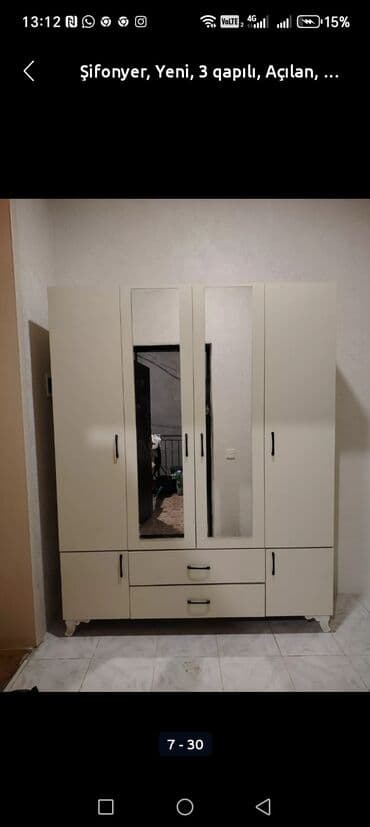 deniz ucun cetirler: Yeni, 3 qapılı Düz dolab, Dolab-asılqan — 5