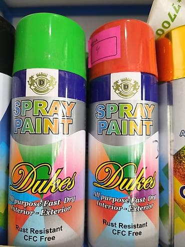 tarsofka boya: Məhsul: Dukes Spray Paint – universal sprey boya Xüsusiyyətlər: - All — 1