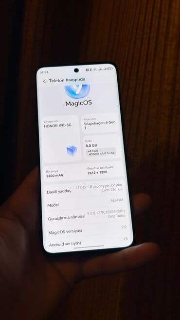 primax su filtri: Honor X9b, 256 GB, rəng - Qara, İki sim kartlı — 4