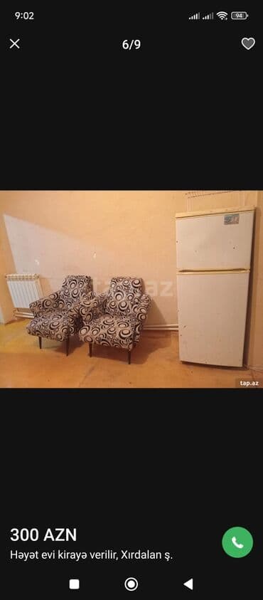 yevlax kirayə ev: 30 kv. m, 2 otaqlı, İnternet — 4