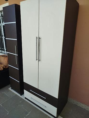 İkiqapılı paltar dolabı - Material: laminat/LDSP gövdə, möhkəm metal — 3