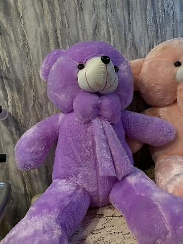 Мягкие игрушки: Qırmızı plyuş ayıcıq – böyük ölçülü, yumşaq və qucaqlanması rahat — 8