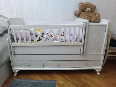 şaxda baba: Uşaq çarpayısı – “Baby Mood” kombinə olunan model - Rəng: ağ, klassik — 2
