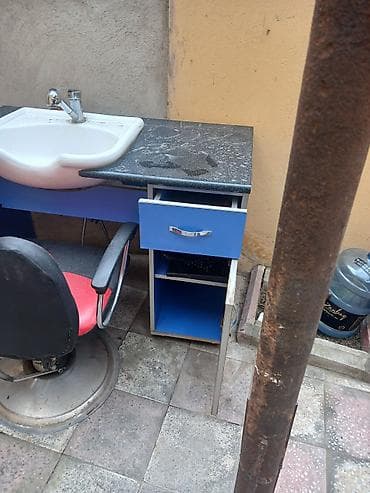 alet masasi: Bərbər dəsti – yuyucu lavabo və oturacaqlar - Komplekt: saç yuma — 3