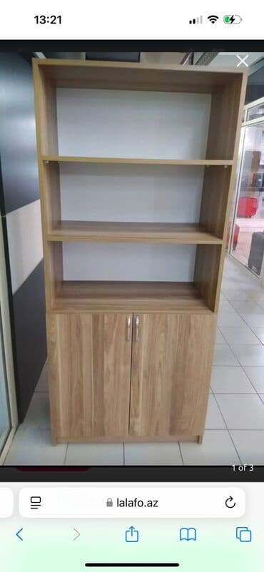 asan şəkillər: Kitab rəfi və şkaf kombinasiyası - Model: açıq rəfli üst hissə + iki — 5