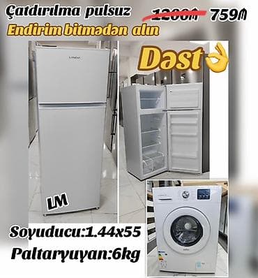 mini soba qiymetleri: Paltaryuyan maşın 6 kq, Avtomat, Qurutmasız, Kredit yoxdur — 1