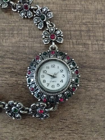 vintage saat: İşlənmiş, Qol saatı, Quartz, rəng - Gümüşü — 2