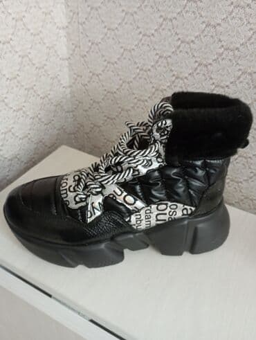 женские зимние ботинки на шнуровке: Размер: 38, цвет - Черный, Новый — 4
