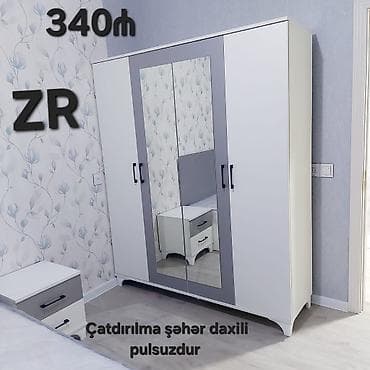 moyka skafi: Yeni, 3 qapılı, Güzgülü, Ağ, Açılan, Düz dolab — 1