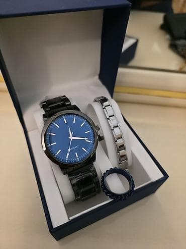 Zərgərlik əşyaları: Klassik Saat dəsti, rəng - Qara — 7