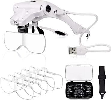 Mexaniki əl alətləri: LED işıqlı böyüdücü başlıq eynəyi – USB-lə yüklənən, çoxfunksiyalı — 8