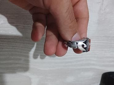 zikr ring: Üzük, Gümüş, Əqiq — 2