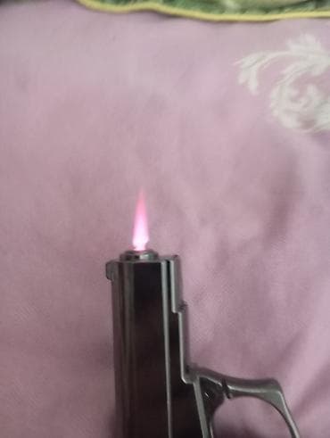 sıqaret: Pistolet formalı qazlı alışqan - Realistik pistolet dizaynı ilə metal — 3