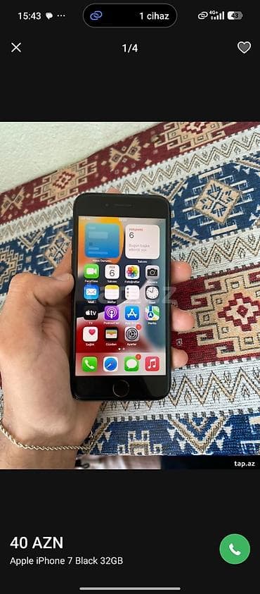 apple iphone 7: IPhone 7, 32 GB, Qara — 1