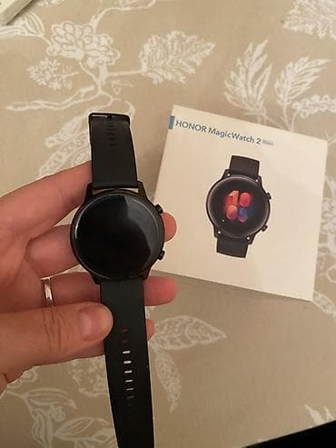honor 7b: HONOR MagicWatch 2 (42mm) - 42 mm dairəvi korpus, qara rəng - Silikon — 2