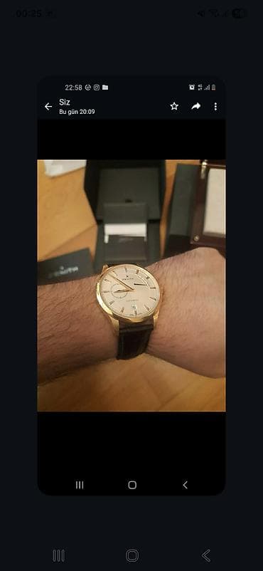 saat kamera: Qol saatı, rəng - Qızılı — 1