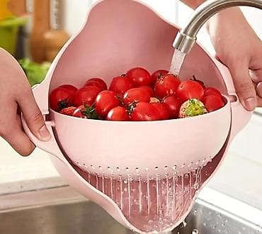 İkiqat süzgəcli yuma qabı – mətbəx üçün praktik həll - 2 hissəli — 1
