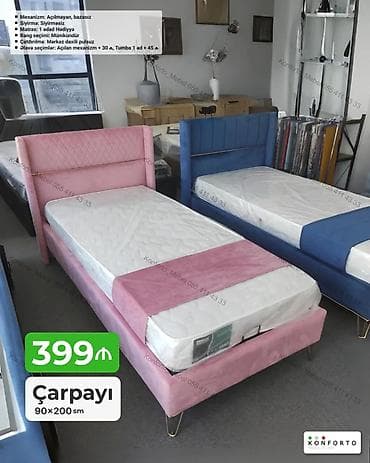 Mebel: Çarpayı – 90×200 sm - Mexanizm: Açılmayan, bazasız - Sıyırma — 1