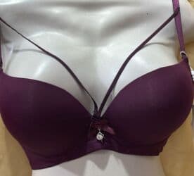 женские бесшовные бюстгальтеры: Qadın büstqalteri – tünd bənövşəyi - Push-up effektli, formaverən — 1