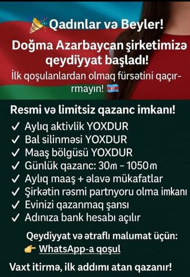 работа няни без посредников: Qadınlar və Bəylər üçün yeni gəlir imkanı! Doğma Azərbaycan — 1